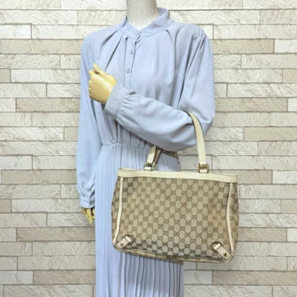 Gucci Bag GG Canvas Abbey Tote Beige